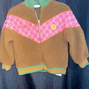 Gucci Brown and Pink Chevron Sweatshirt